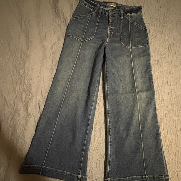 PENELOPE DENIM Jeans DARK BY KUT FROM THE KLOTH High Rise
Wide Leg Button Fly 10 - Picture 3 of 14